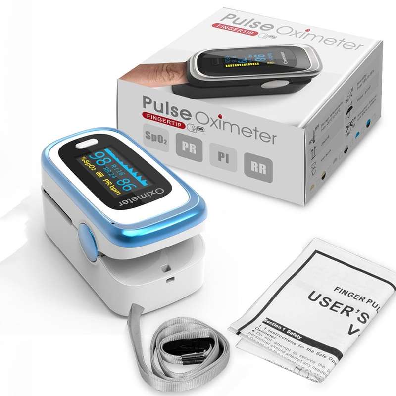 Finger Pulse Oximeter Finger Pulse Blood Oxygen Saturation Monitor, Colour: 130R Silver White(Eng...