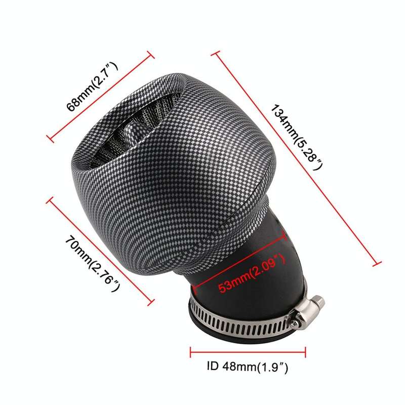 MB-AF020-C Motorcycle Modification Accessories Universal Apple Shape Air Filter, Caliber: 28mm / ...