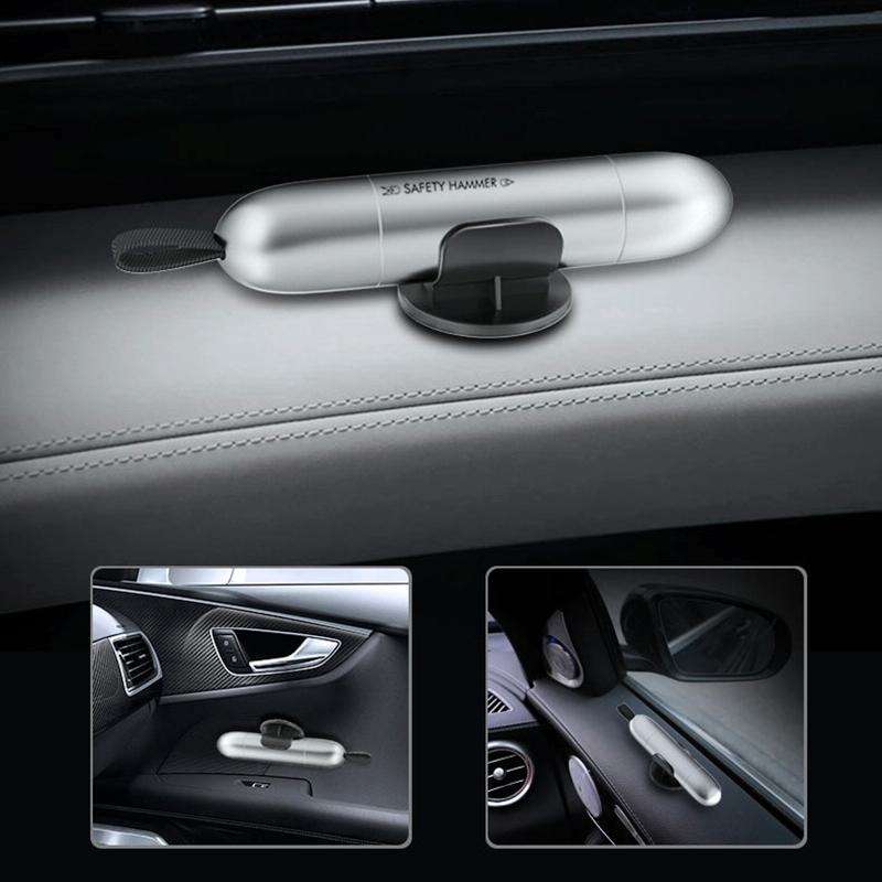 2 in 1 Car Multifunctional Safety Rescue Hammer Life Saving Escape Emergency Hammer Seat Belt Cut...