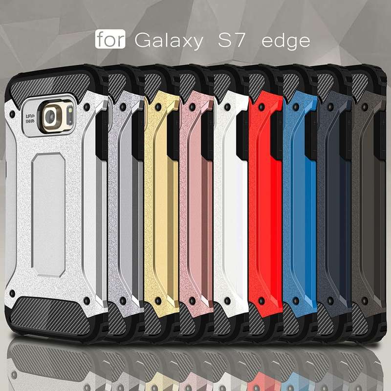For Galaxy S7 Edge / G935 Tough Armor TPU + PC Combination Case (Silver)