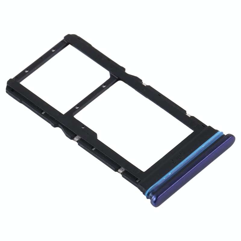 SIM Card Tray + SIM Card Tray / Micro SD Card Tray for Xiaomi Redmi Note 9 Pro 5G M2007J17C (Blue)