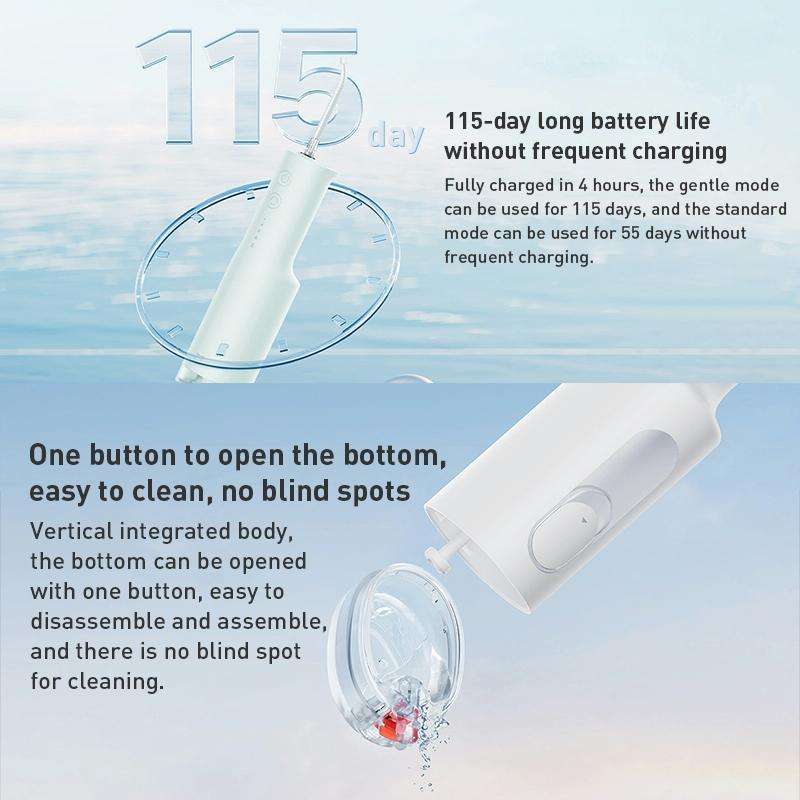 Original Xiaomi Mijia F300 Electric Pulse Oral Irrigator Tooth Cleaner, Capacity : 240mL (Green)