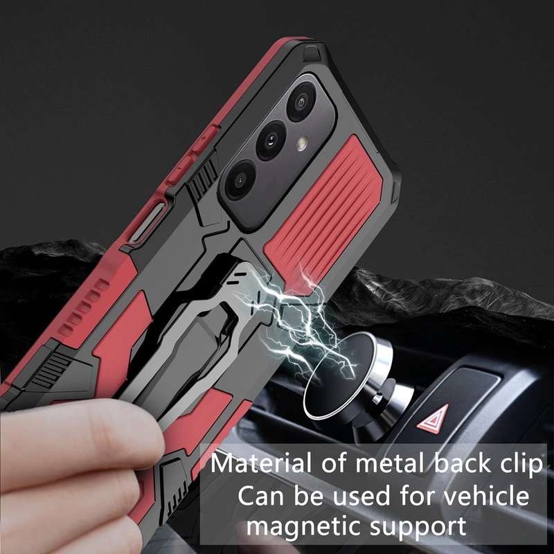 For Samsung Galaxy A24 4G Armor Warrior Shockproof PC + TPU Phone Case(Red)