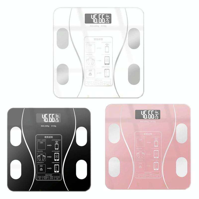 Smart Bluetooth Weight Scale Home Body Fat Measurement Health Scale Charge Model(Curve Black)