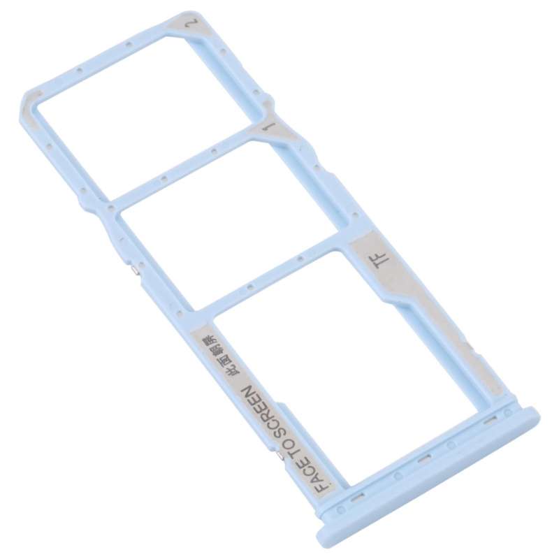 For Xiaomi Redmi A1 2022 / Redmi A1+ SIM Card Tray + SIM Card Tray + Micro SD Card Tray (Blue)