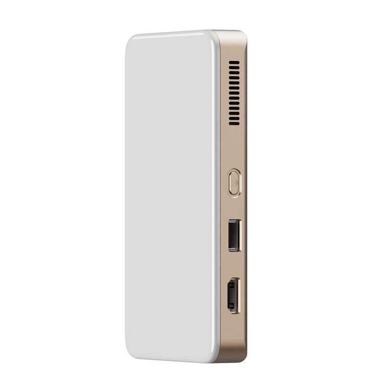 S90 DLP Android 9.0 1GB+8GB 4K Mini WiFi Smart Projector, Power Plug:AU Plug(White)