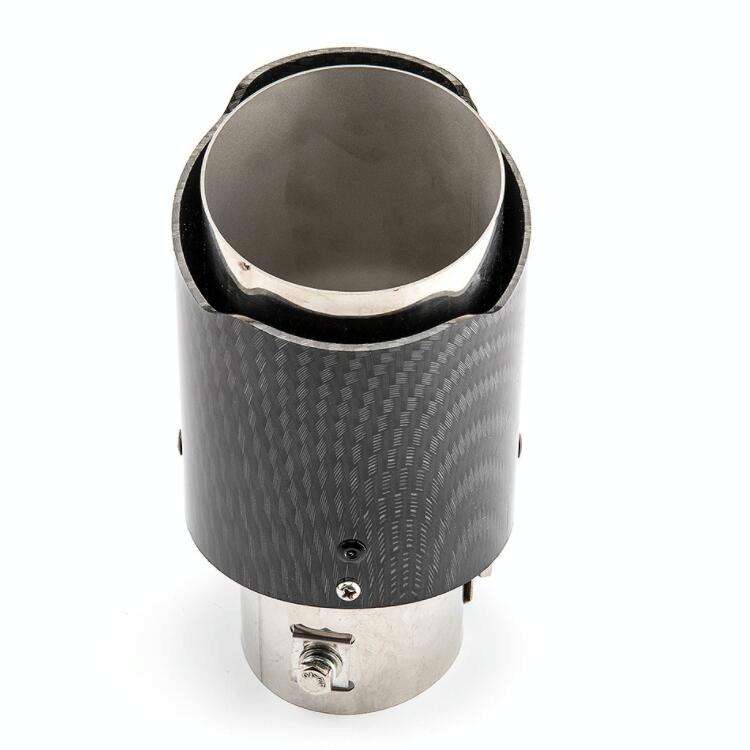 Car Modification Carbon Fiber Luminous Tail Throat LED Lights Modified Car Exhaust Pipe Spitfire ...