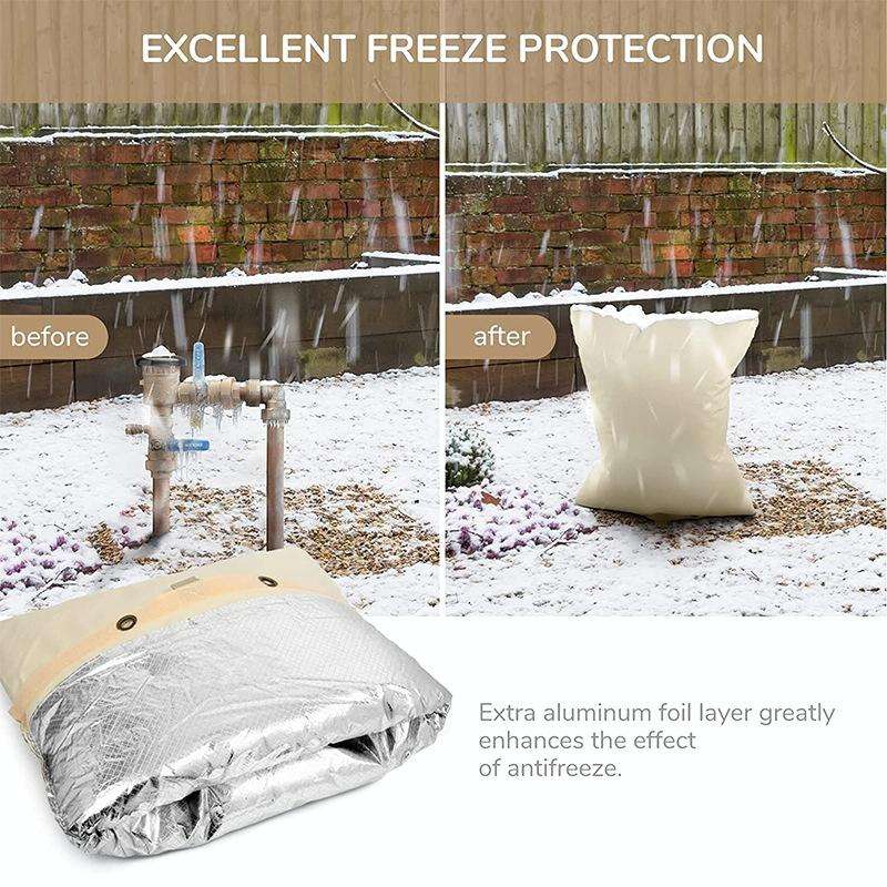 Outdoor Faucet Backflow Valves Anti-Freeze Cover Water Faucet Protector 62 x 63cm