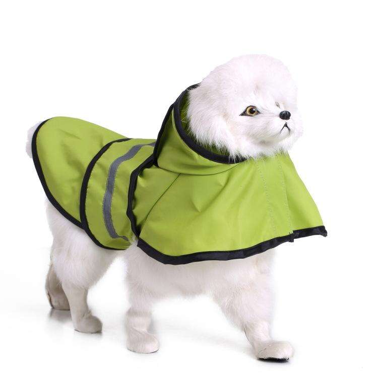 Pet Reflective Raincoat Large Dog Poncho, Size: L(Fluorescent Green)