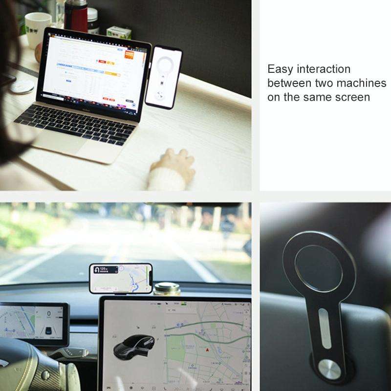 LK-01 Magsafe Laptop Aluminum Alloy Magnetic Stand With 2 Magnetic Sheet(Silver)
