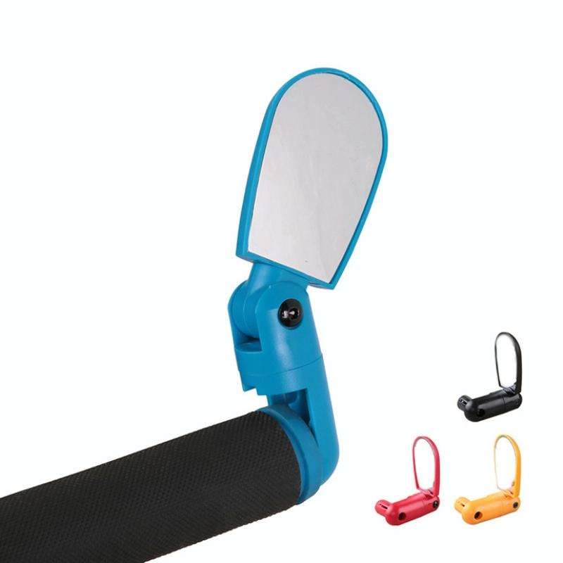2 Pairs Adjustable Bicycle Flat Rearview Mirror Cycling Accessories(Yellow)