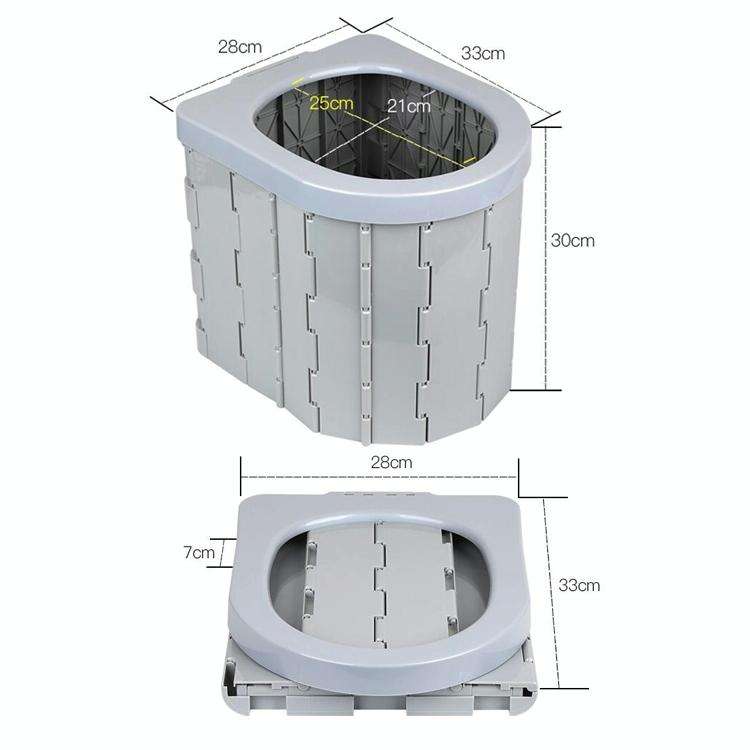 Car Toilet Integrated Portable Folding Toilet Self-Driving Tour Outdoor Camping Toilet(Black)