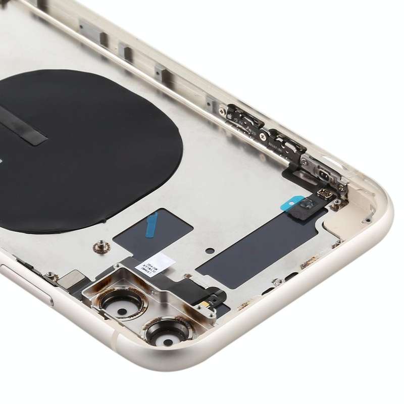 Battery Back Cover (with Side Keys & Card Tray & Power + Volume Flex Cable & Wireless Charging Mo...