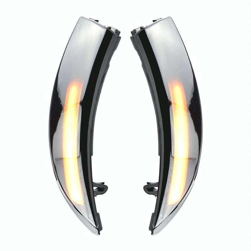 1 Pair For Ford Fiesta 2008-2017 Car Dynamic LED Turn Signal Light Rearview Mirror Flasher Water ...