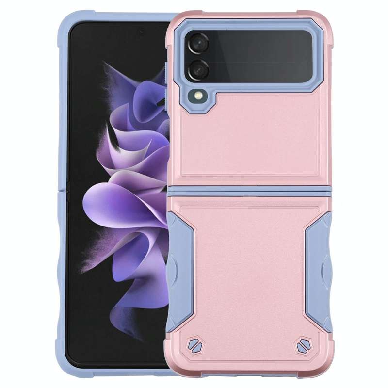 For Samsung Galaxy Z Flip4 Non-slip Shockproof Armor Phone Case(Rose Gold)