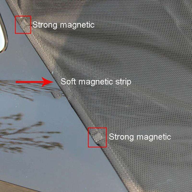 S 144 x 150cm Car Tailgate Anti-Mosquito And Insect Screens Trunk Magnetic Sunscreen Mosquito Net