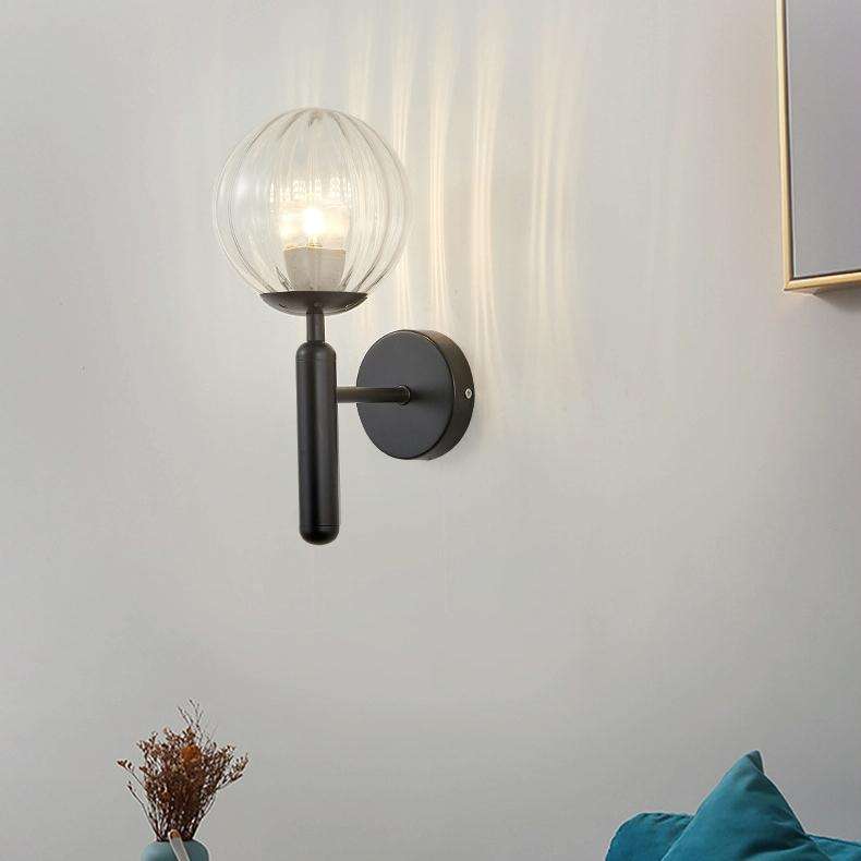 6102 Round Glass LED Wall Light Hotel Bedroom Bedside Living Room, Power source: 5W White Light(C...