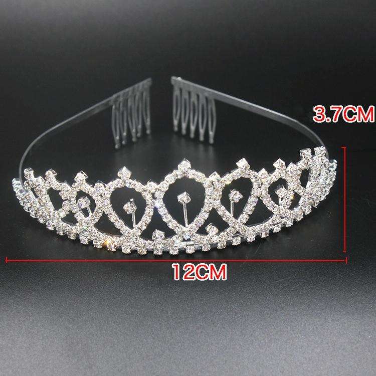 WM-02 Crystal Diamond Birthday Party Wedding Updo Crown, Color: Gold 50