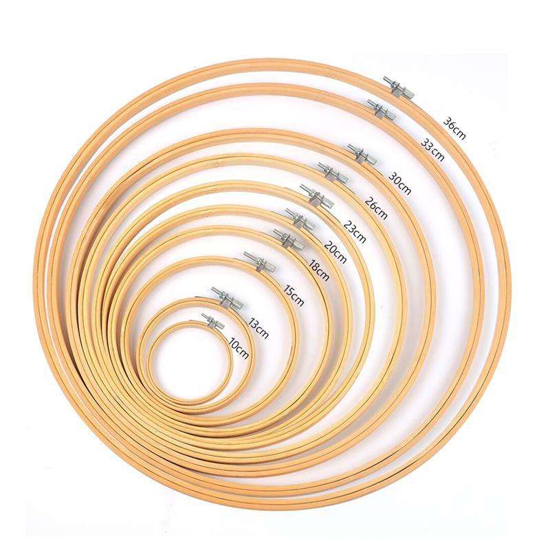 10 PCS Bamboo Circle Fan Frame Dream Catcher Making Circle Material, Size: 13cm(With 6mm Hole)