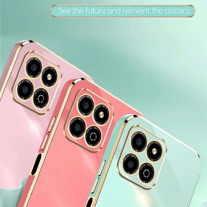 For Honor X8a 2023 XINLI Straight Edge 6D Electroplate TPU Phone Case(White)