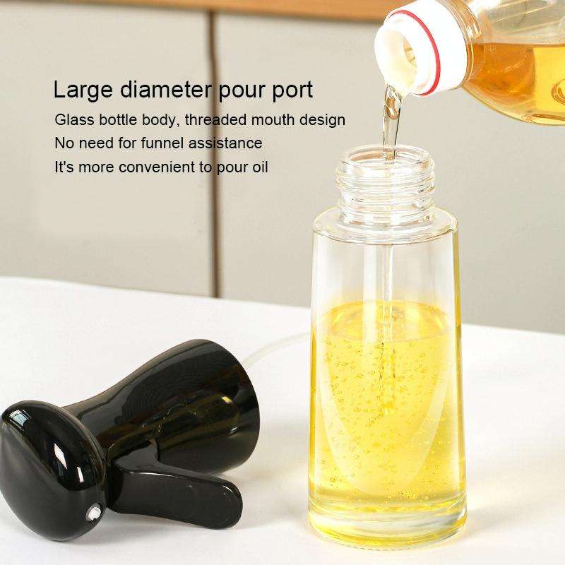 Edible Oil Spray Bottle Barbecue Leakproof Oil Sprayer Bottle( White)