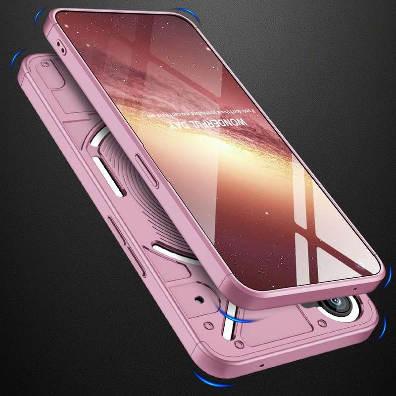 For Nothing Phone 1 GKK Three Stage Splicing Full Coverage PC Phone Case(Rose Gold)