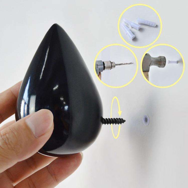 Creative Water Droplets Wall Hooks Home Decoration Resin Mural 3D Coat Hook Single Hooks Wall Han...