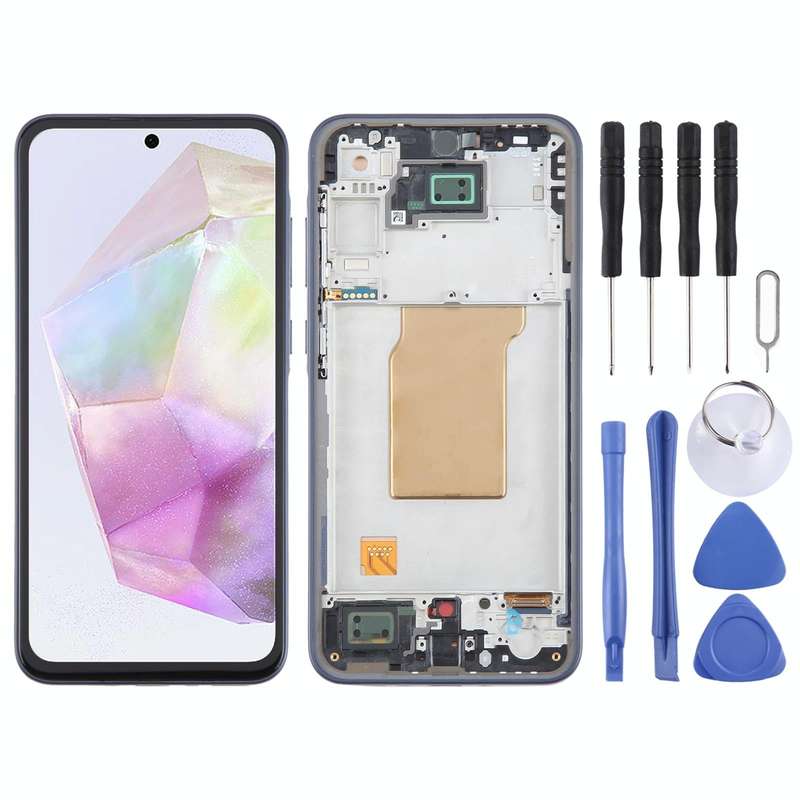 For Samsung Galaxy A35 SM-A356B TFT LCD Screen Digitizer Full Assembly with Frame, Not Supporting...