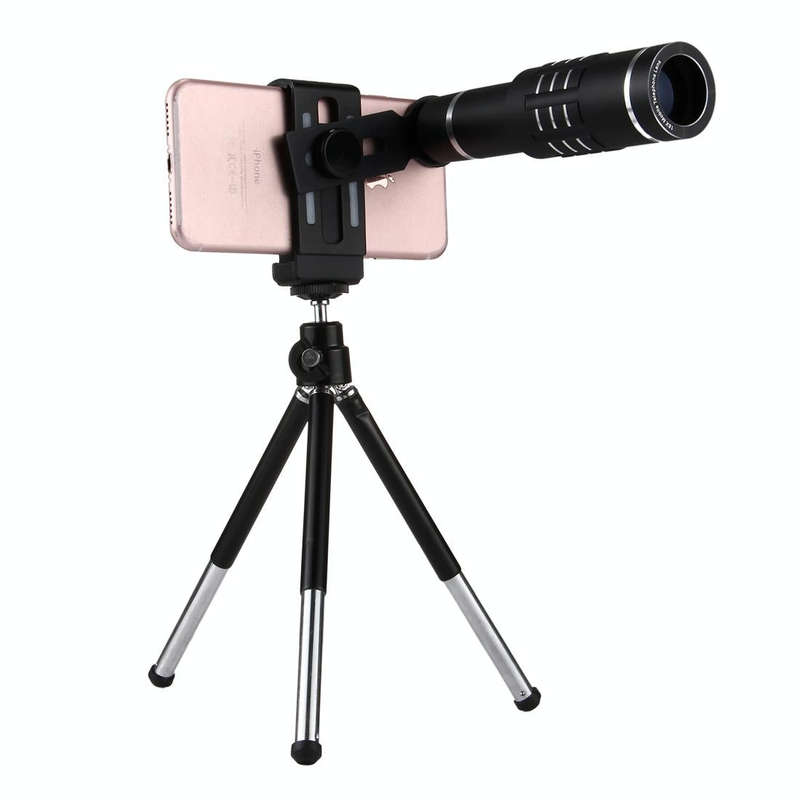 Universal 18X Magnification Lens Mobile Phone 3 in 1 Telescope + Tripod Mount + Mobile Phone Clip...