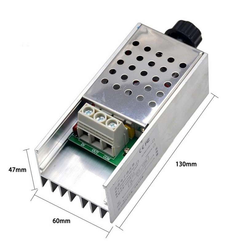 10000W High Power SCR Speed Controller Voltage Regulator Dimmer Thermostat With Shell