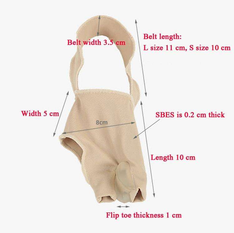 1 Pair Two Toes Split Toe Guard Foot Cover Toe Separation Thumb Varus Correction Foot Cover,Style...