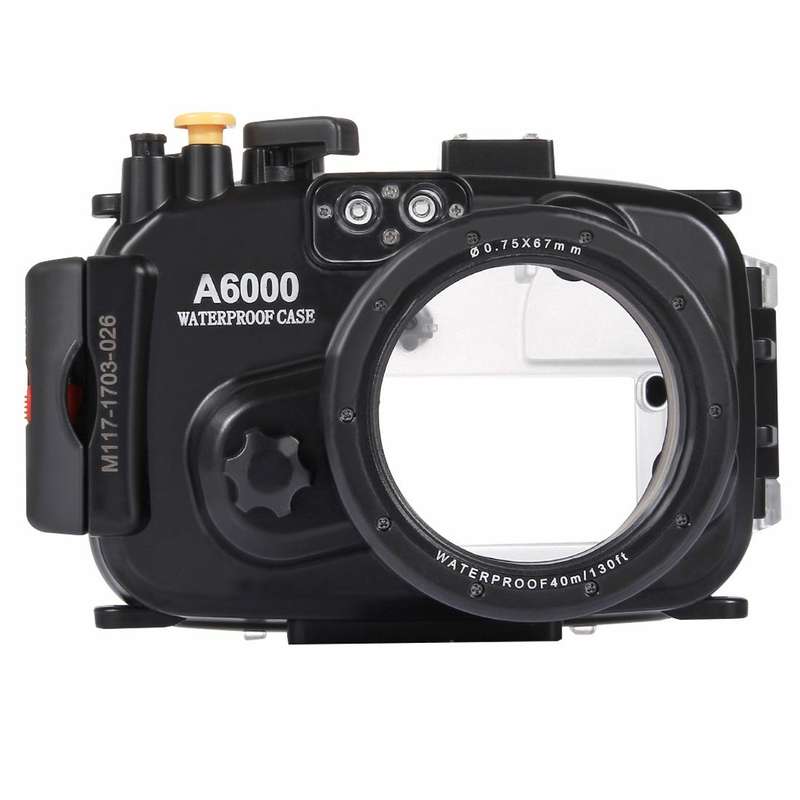 PULUZ 40m Underwater Depth Diving Case Waterproof Camera Housing for Sony A6000 (E PZ 16-50mm F3....