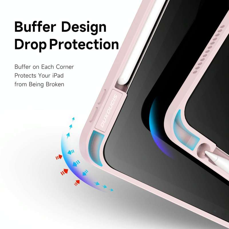 For iPad Air 2020 / Air 2022 / Air 11 2024 DUX DUCIS Magi Series Shockproof Tablet Case(Pink)