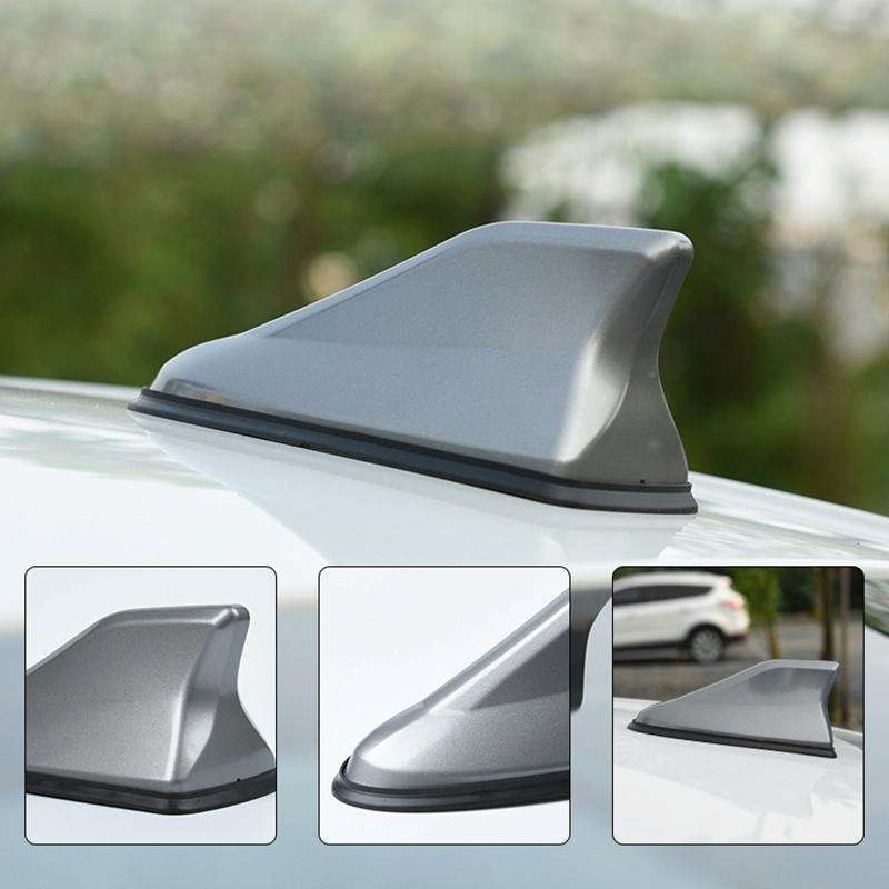 Universal Car Antenna Aerial Shark Fin Radio Signal (Silver)