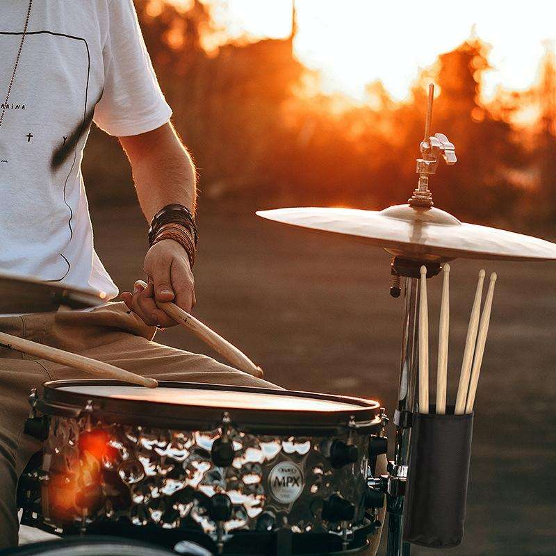 Drum Stick Storage Box Waterproof Drumsticks Storage Bag Mallet Package Case(Black)