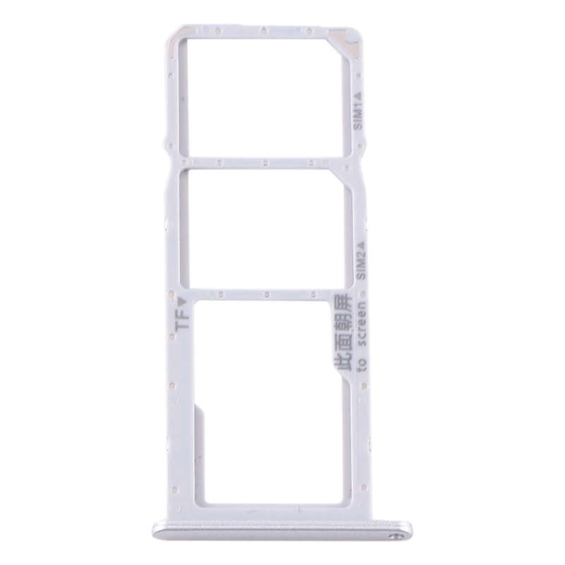SIM Card Tray + SIM Card Tray + Micro SD Card Tray for Huawei Y6s (2020) (Silver)