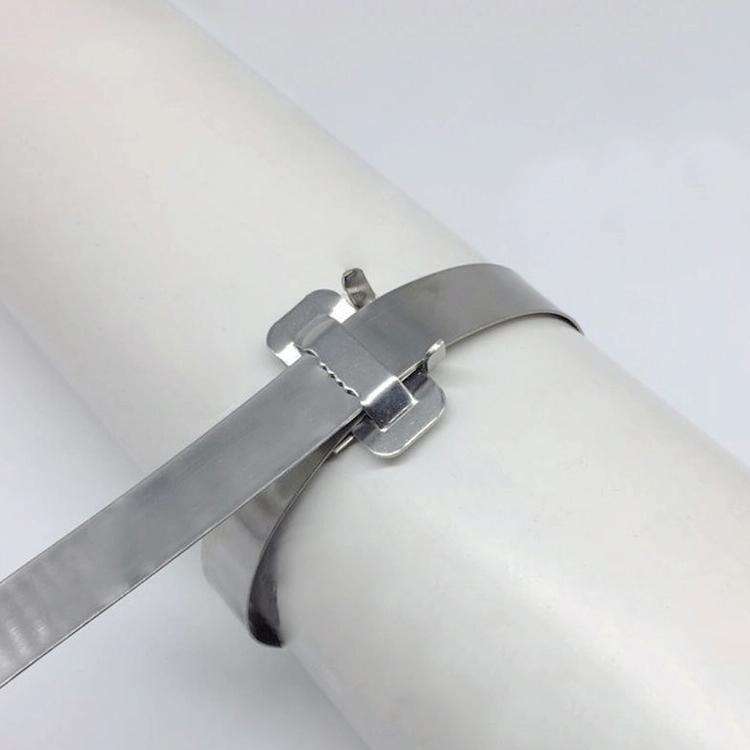 30m 304 Stainless Steel Wire Tray Oil Pipe Tie with Hoop, Size: 7.90.25mm