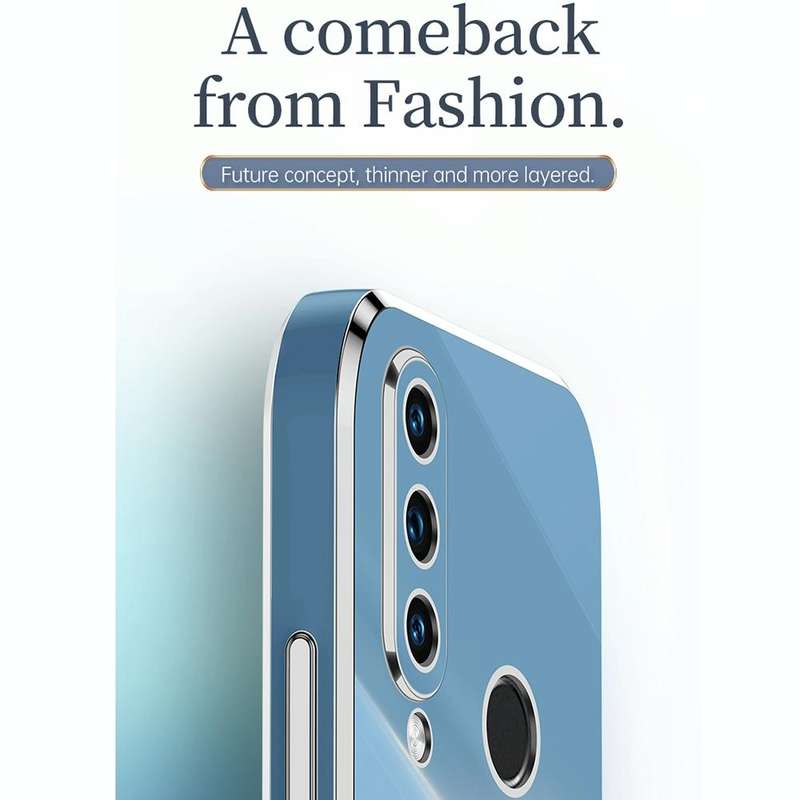 For Huawei P30 Lite XINLI Straight 6D Plating Gold Edge TPU Shockproof Case(Celestial Blue)