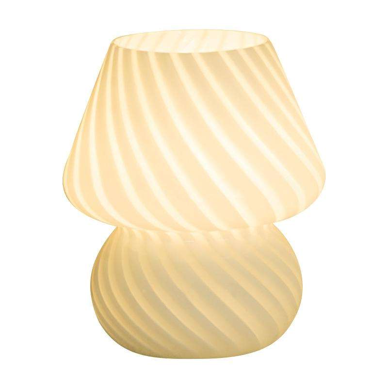 PJ-104 5W Mushroom Glass Bedroom Bedside Table Decoration Table Lamp, CN Plug, Specification Mono...