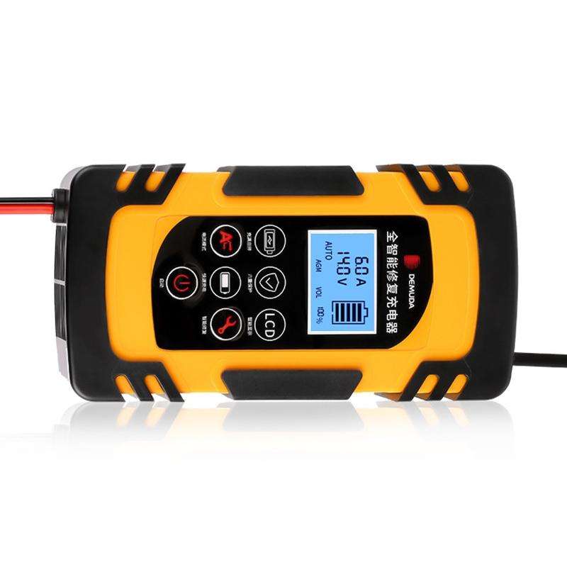 DEMUDA DC-80 Car Battery Charger 12V/24V Intelligent Pulse Repair Type Lead-acid Battery, Plug Ty...
