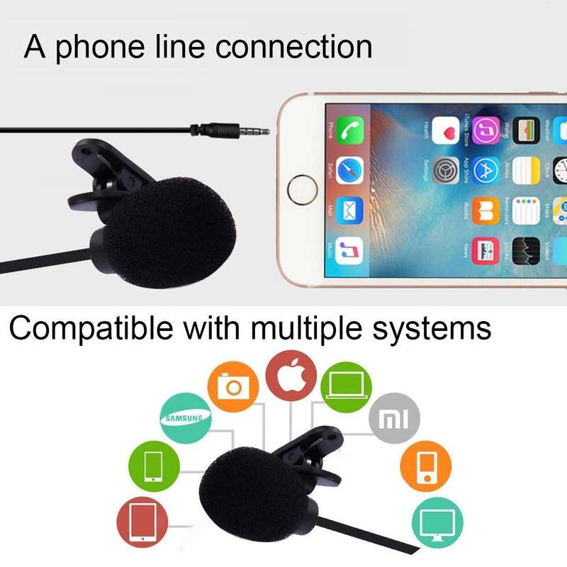 Car Audio Microphone 3.5mm Jack Plug Mic Stereo Mini Wired External Clip Microphone Player for Au...