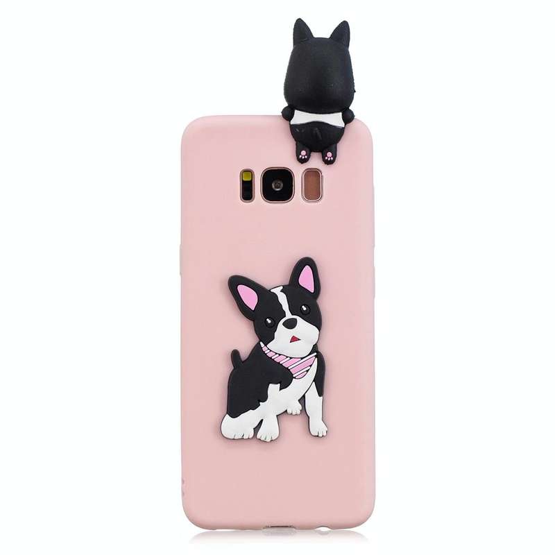 For Galaxy S8 3D Cartoon Pattern Shockproof TPU Protective Case(Cute Dog)
