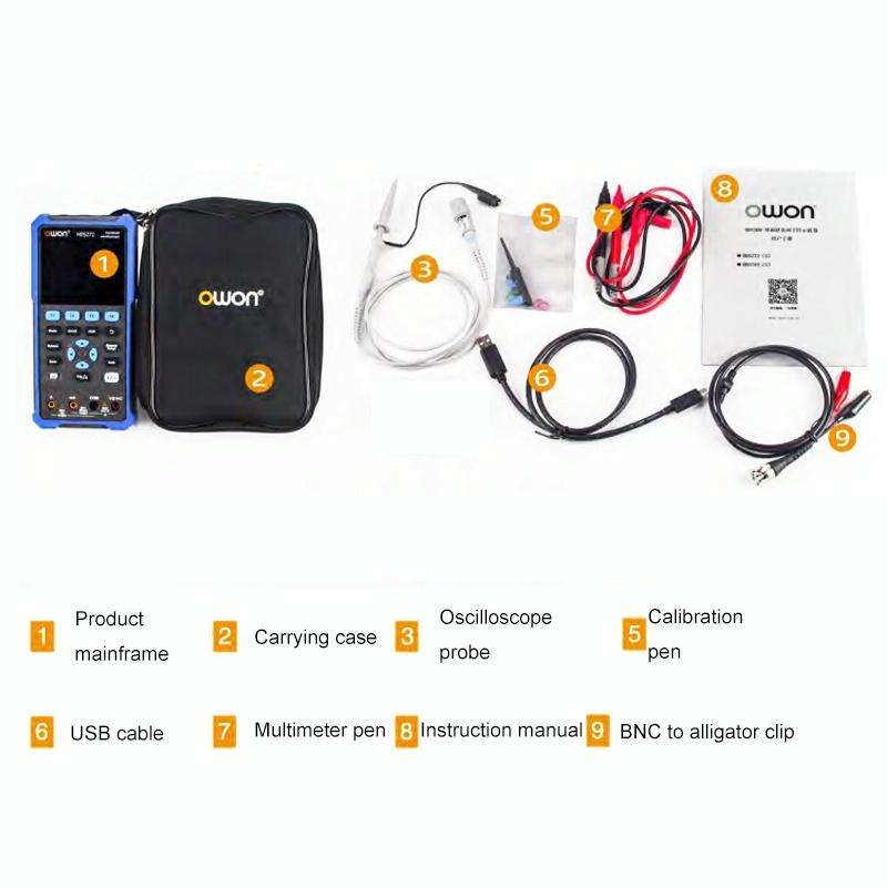 OWON VC101A (3 3/4) Oscilloscope Signal Source Multifunctional All-in-one Multimeter HDS242 With ...