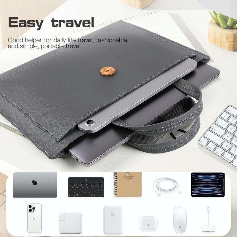 15-16 inch Universal Elastic Thread Button Portable Laptop Inner Bag(Black)