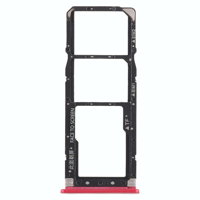 2 x SIM Card Tray + Micro SD Card Tray for Xiaomi Redmi 6 Pro(Red)