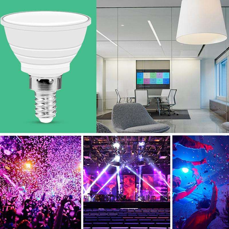 Energy-Saving LED Discoloration Light Bulb Home 15 Colors Dimming Background Decoration Light, St...