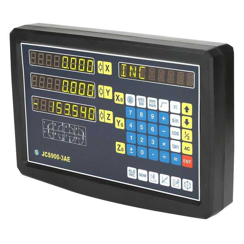 JCS900-3AE Three Axes Digital Readout Display Milling Lathe Machine, US Plug