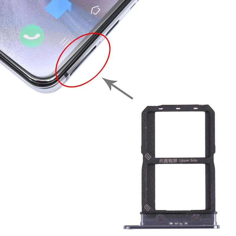For vivo iQOO 5 5G SIM Card Tray + SIM Card Tray (Black)