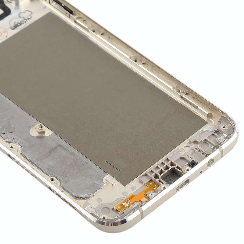 For Galaxy A8 Back Cover with Side Keys & Camera Lens (Gold)