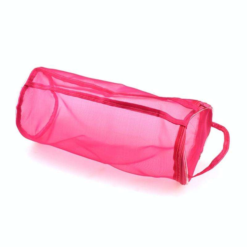 Mesh Bag DIY Hand Weaving Tools Yarn Storage Knitting Bag Organizer Hollow Yarn Bag(Big Rose Red)